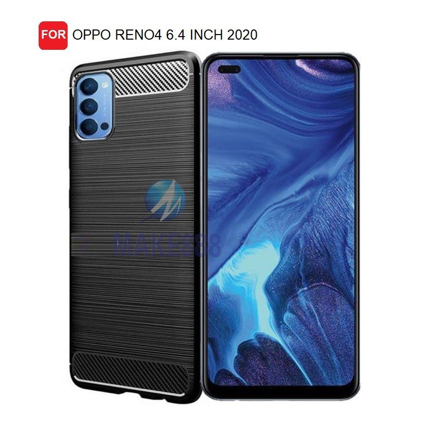 CASE SLIM FIT CARBON IPAKY OPPO RENO 4 4G SOFTCASE - GA