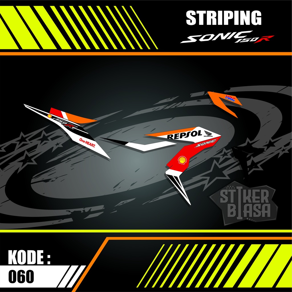 STRIPING/LIST VARIASI MOTOR SONIC 150R MOTIF REPSOL