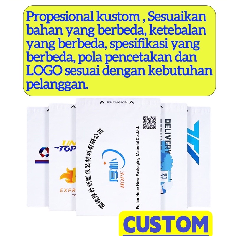 

HOPE PACKAGING / POLYMAILER POLYMAILER BAG PACKING LEM KANTONG AMPLOP PLASTIK CUSTOM