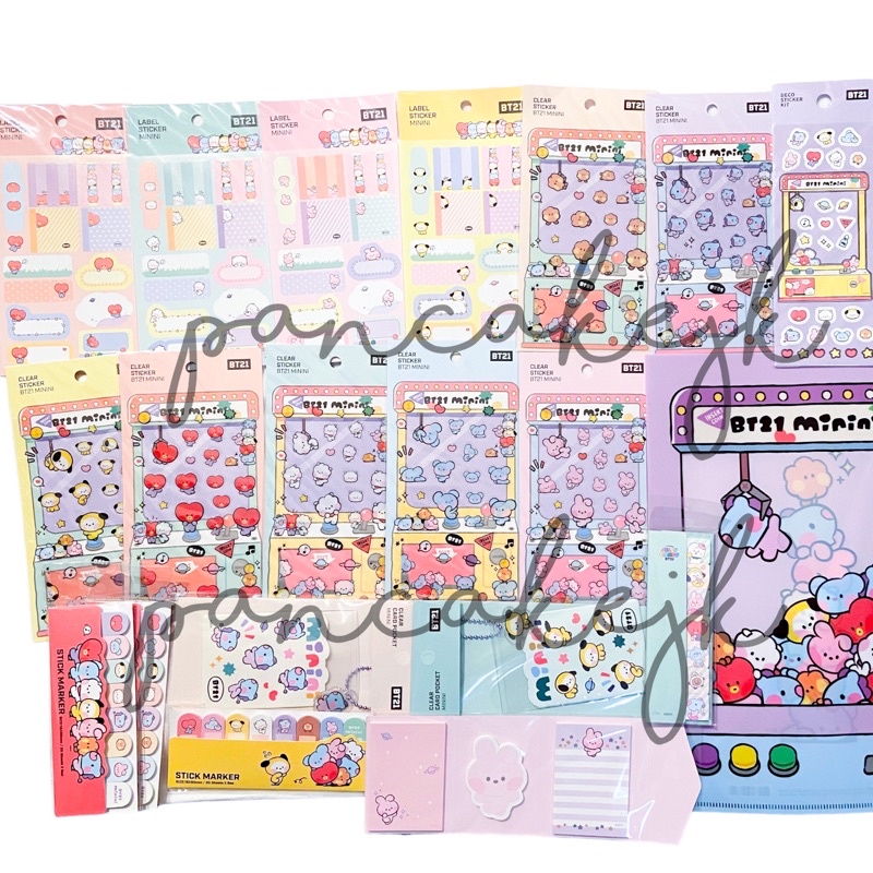 

[ READY‼️ ] bts bt21 monopoly minini lholder label sticker clear sticker clear card pocket [ shooky koya rj mang cooky chimmy tata ]