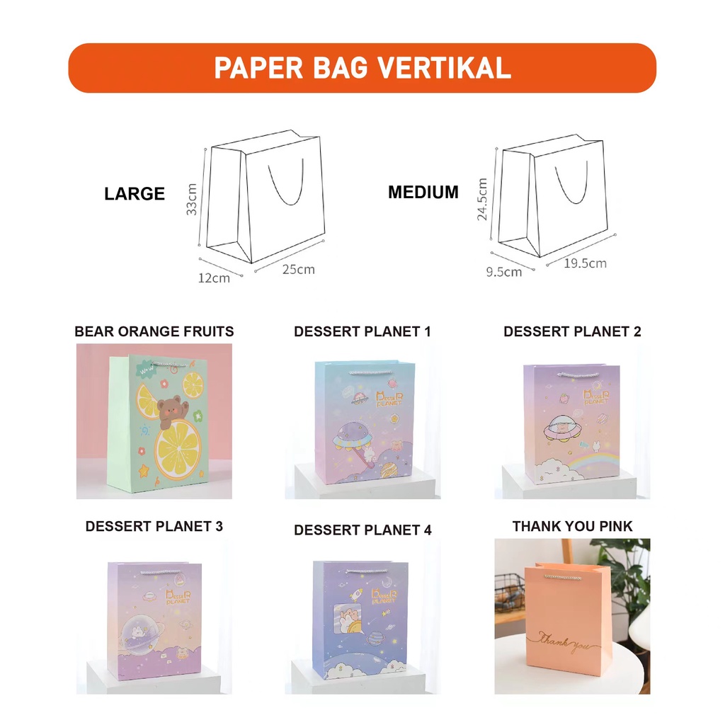 (SALE!) PAPER BAG BERUANG / PAPER BAG KELINCI / PAPERBAG KARAKTER / PAPERBAG HADIAH KADO / PAPERBAG ART