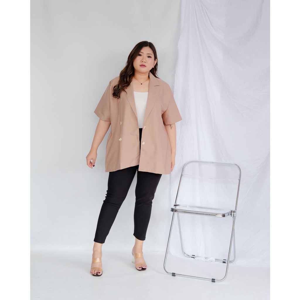 BIGWELL BLAZER YURA POLOS - BLAZER WANITA BIG SIZE / BLAZER JUMBO