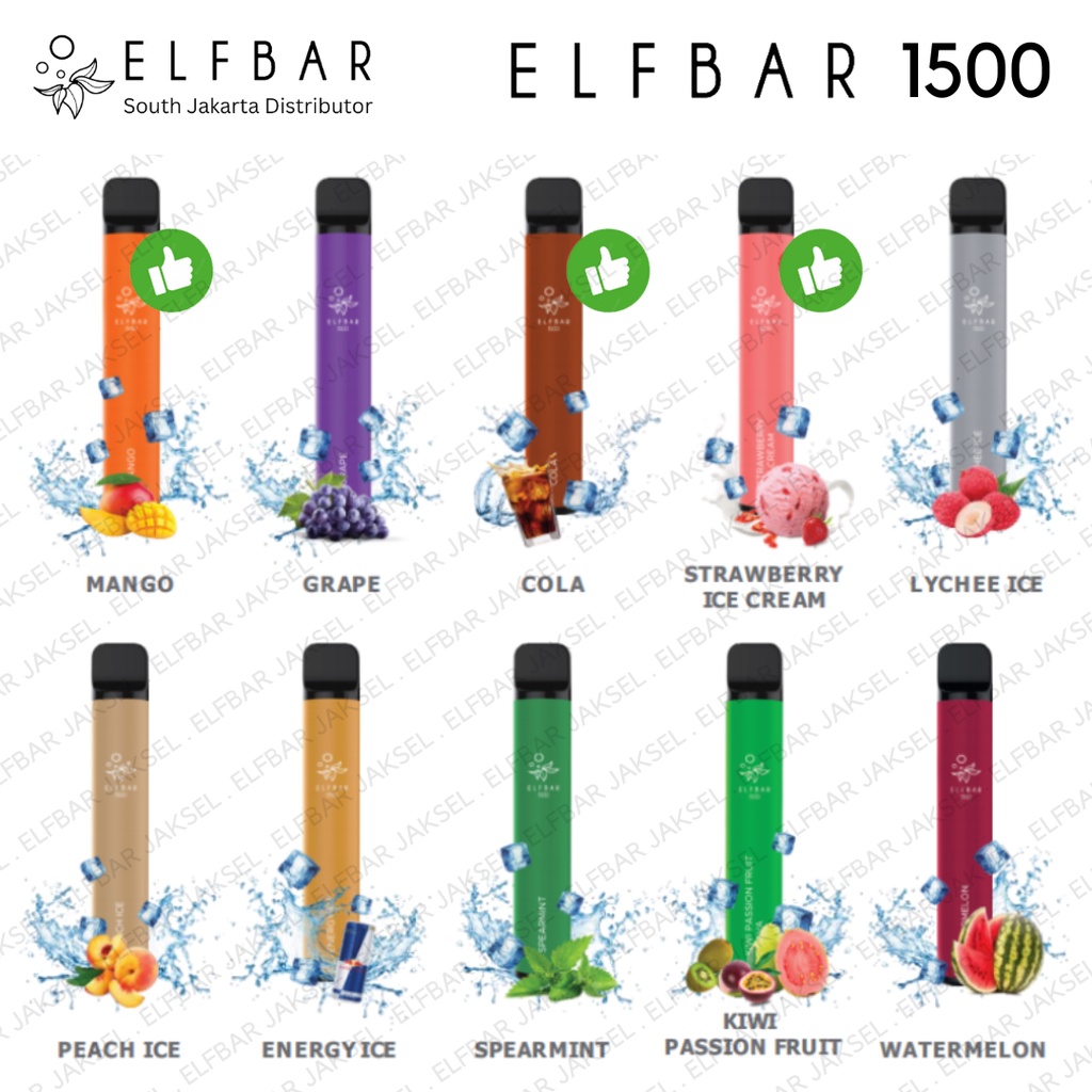 ELFBAR 1500 Puffs Lychee Ice  | ELF BAR 1500 Disposable Pod | Vape Sekali Pakai Arief Muhammad | Best Disposable Pods Indonesia | RELX ViFX Gippro FNF Puff