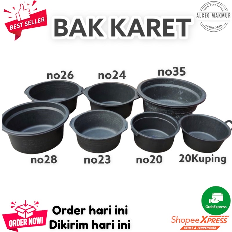 BAK KARET ANTI PECAH 20 23 24 26 28 35 / Tempat Daging Qurban / Bak Cupang