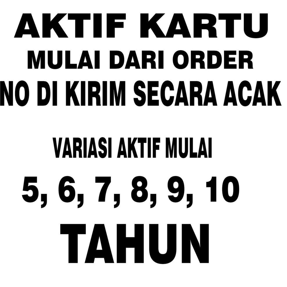 [KODE PRODUK 9HZRP3467] KARTU PERDANA TRI AKTIF 5-10 TAHUN SUDAH REGISTRASI