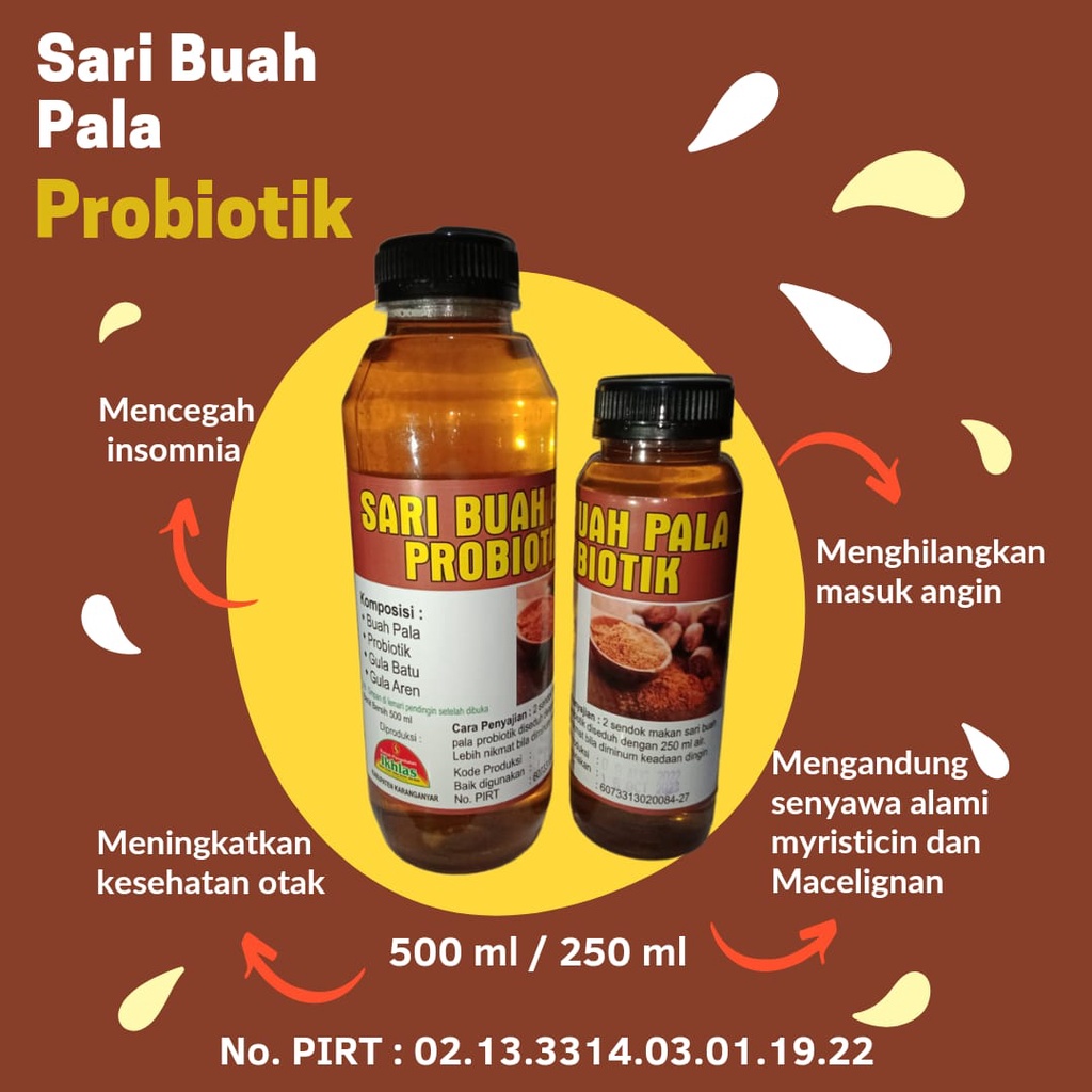

Extract Sari Pala Probiotik asli untuk kesehatan 100% Herbal