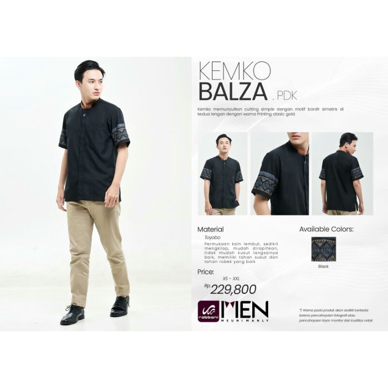 KEMKO BALZA PDK RABBANI - KEMKO TERBARU RABBANI - BAJU KOKO TERBARU - KEMEJA KOKO BALZA RABBANI - BA