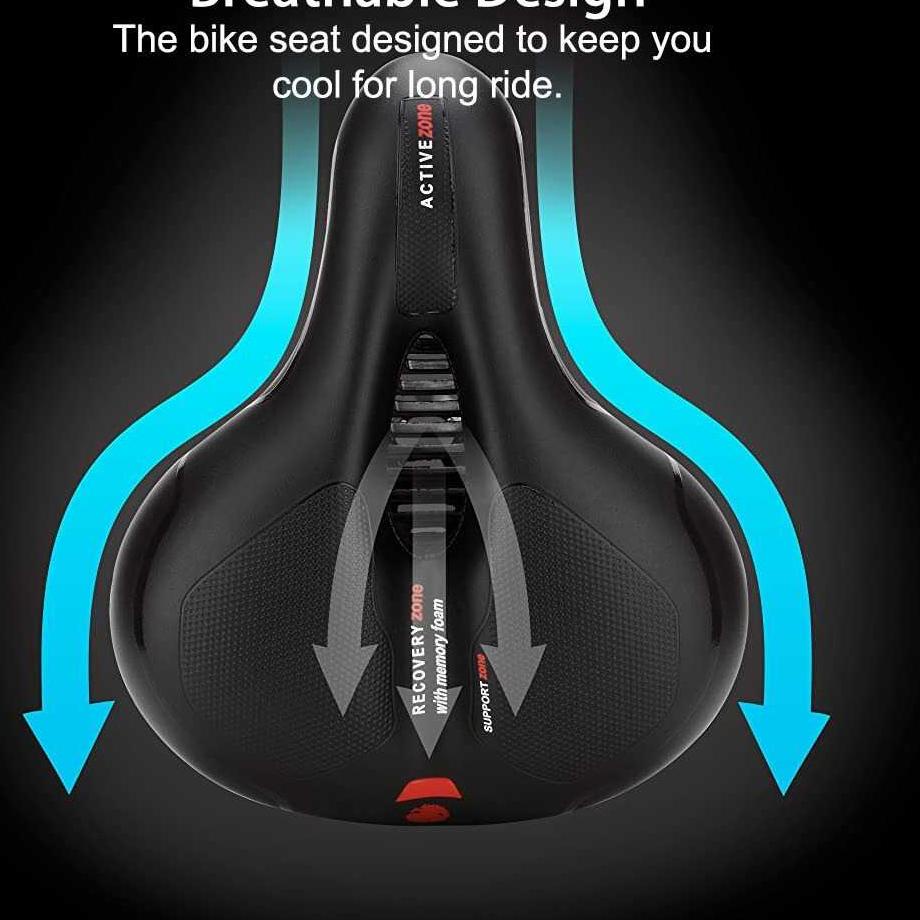 Buruan Ambil (BISA COD) Asiento Sadel Sepeda Mountain Bike Saddle Leather - SX223-06