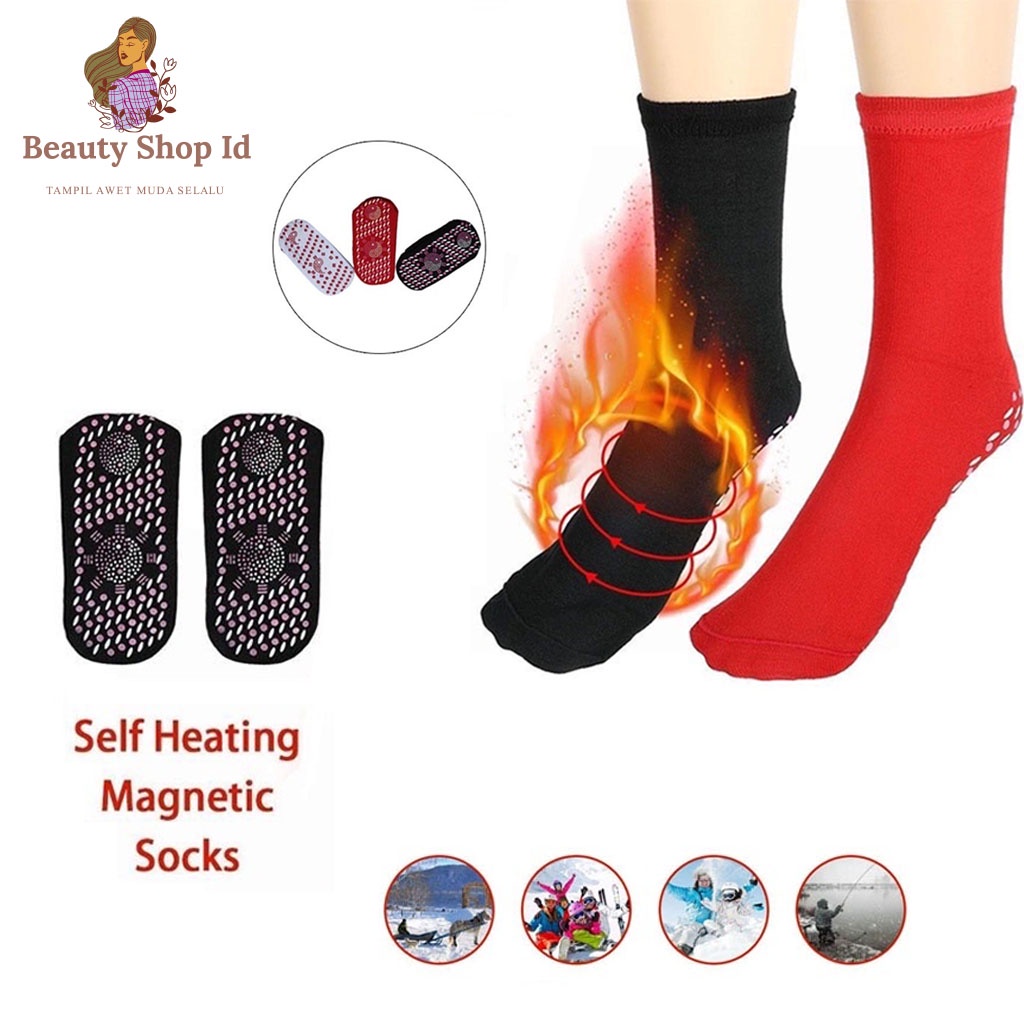 BEAUTY JAYA -  Kaos Kaki Magnetic Terapi Pemanas Penghangat Kaki Musim Dingin Support Turmalin