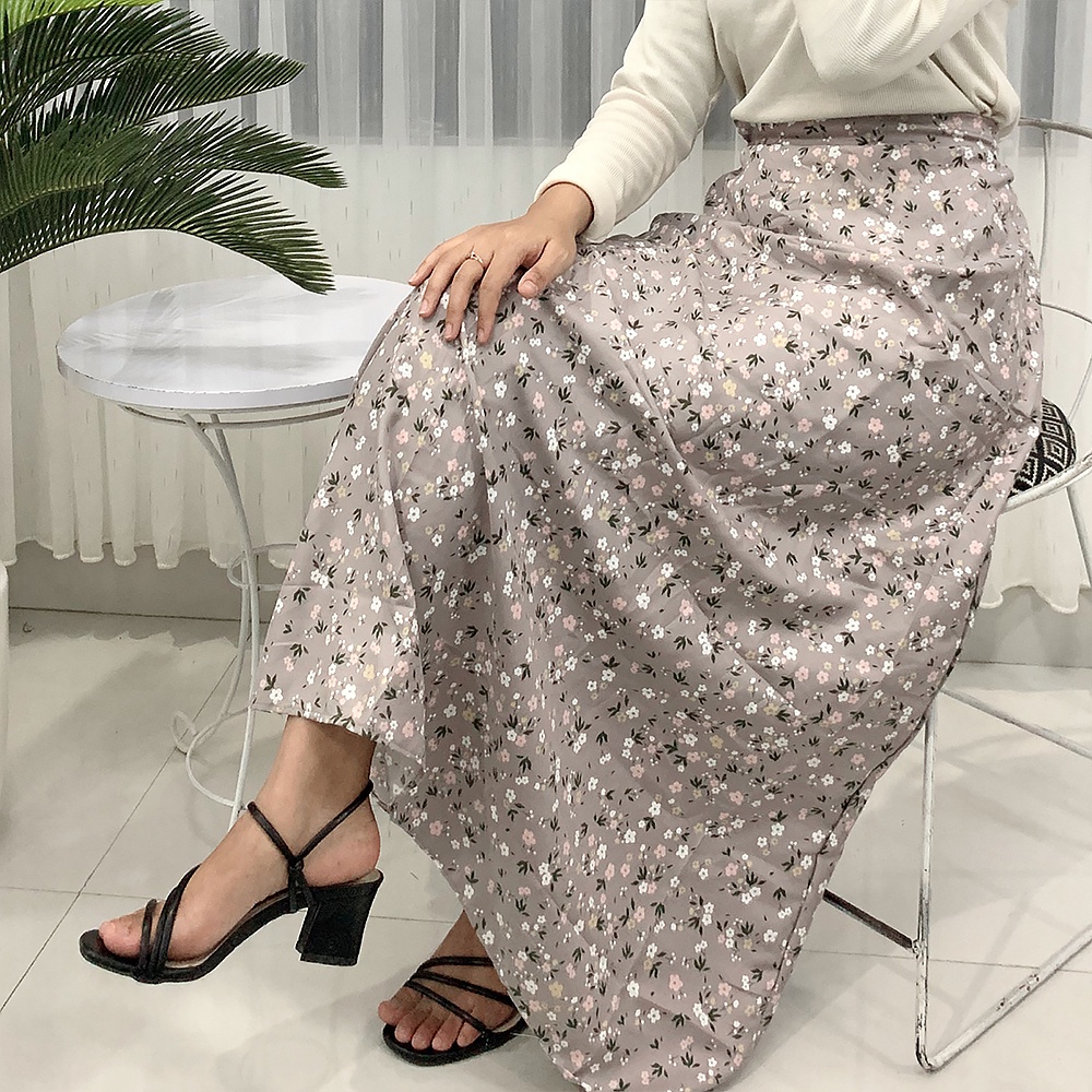 FLORAL SKIRT / ROK MOTIF BUNGA POLOS / ROK A LINE KOREAN STYLE / ROK BUNGA GLADYS DAISY / ROK MIDI / ROK MAXI A LINE