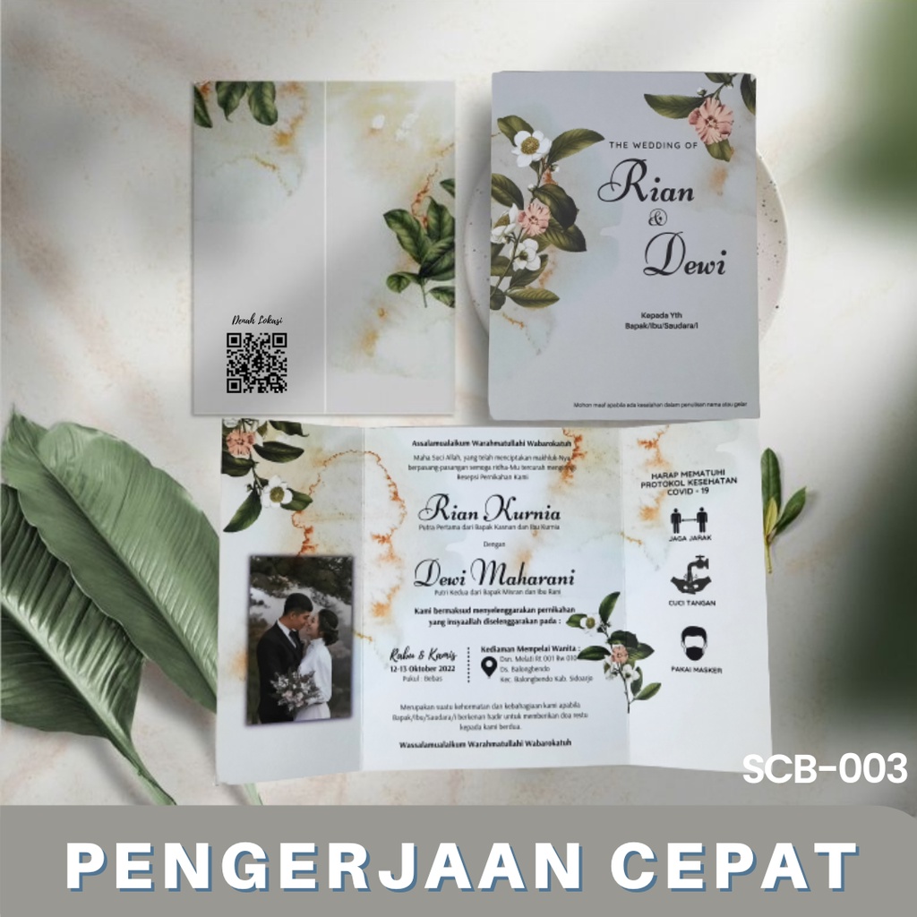 Undangan pernikahan murah rustic SCB-003