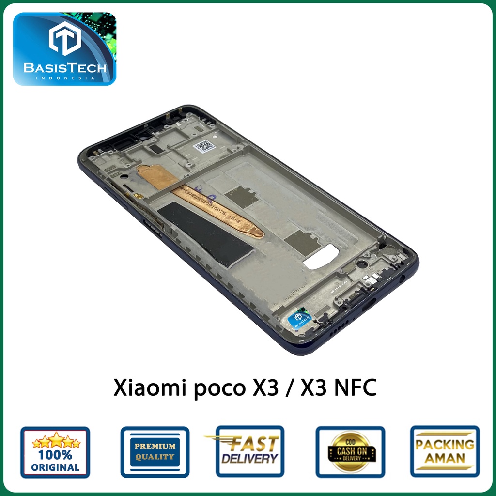 FRAME TATAKAN LCD XIAOMI POCO X3 NFC ORIGINAL QUALITY