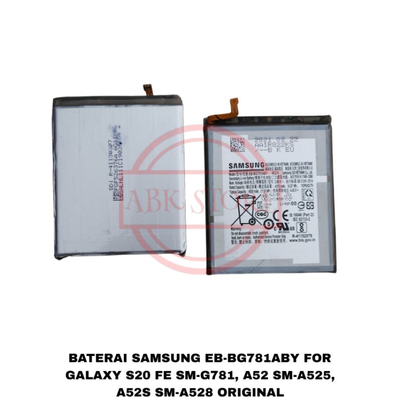 BATERAI BATTERY SAMSUNG GALAXY A52 / A52S / S20 FE EB-BG781ABY ORIGINAL 100%