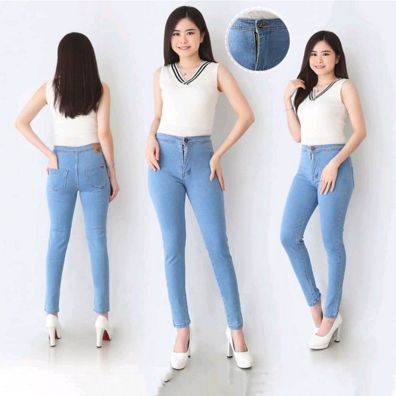 Celana Highwaist Skinny Jeans Wanita / Highwaist Skinny /BIG SIZE