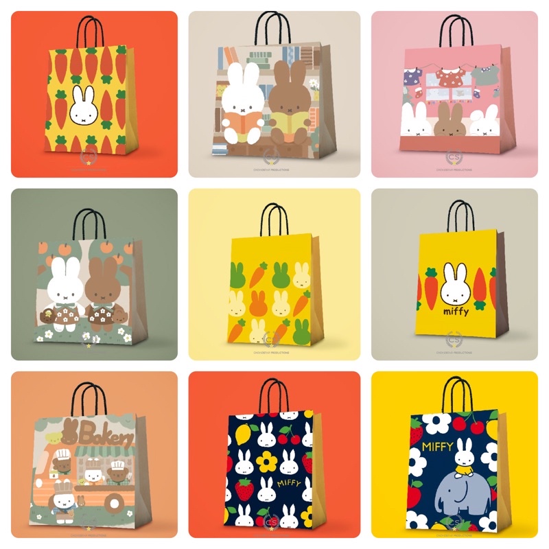 

Paperbag Tas Kado custom Miffy Cheviostar Goodie Bag Ulang Tahun Anak Souvenir Birthday Hampers Tas Kertas