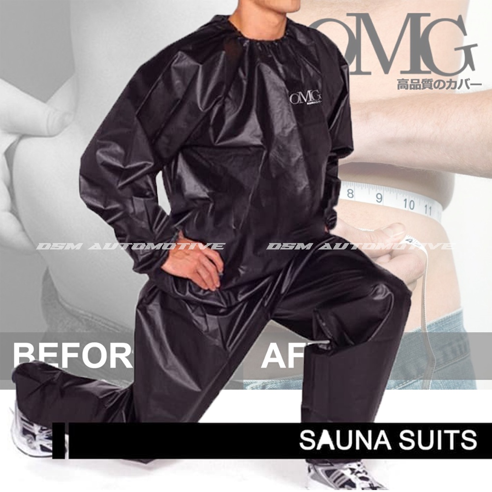 OMG Sauna Suit / Baju Sauna / Jaket Celana Sauna Pembakar Lemak Pria - Wanita