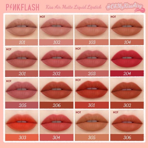 PINKFLASH OhMyKissAiry  Liquid Lipstick Waterproof Lip &amp; Cheek Tint M01