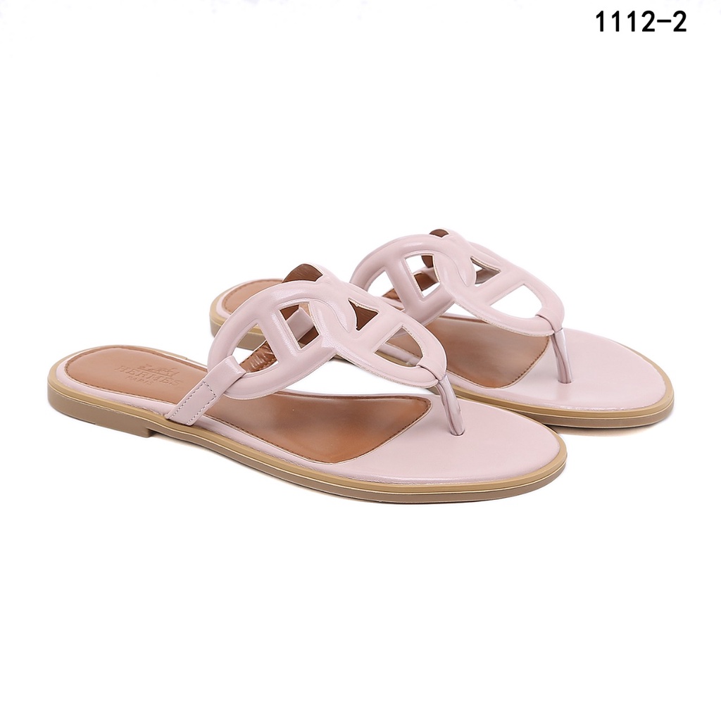 H Beach Leather Flat Sandals 1112-2