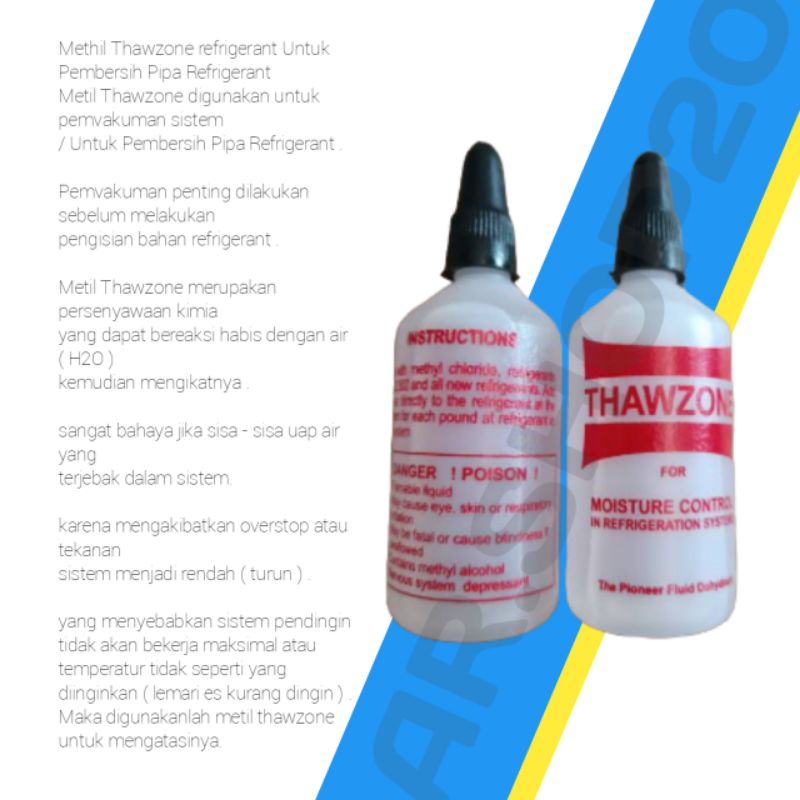 Methil Thawzone/cairan pembersih pipa AC/kulkas