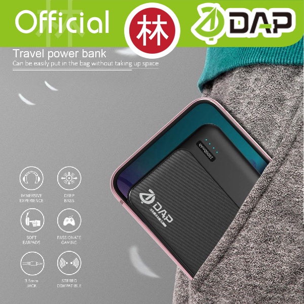 DAP D-P110 PowerBank 10.000 mah Dual Input Output Type C &amp; Micro USB