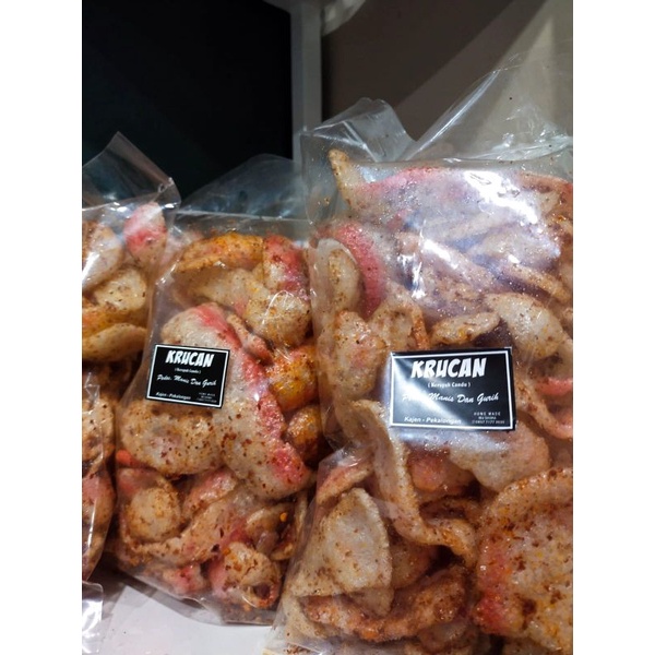 

Krucan, krupuk usek , krupuk usek paninggaran, krupuk pedas ,krupuk pedas manis