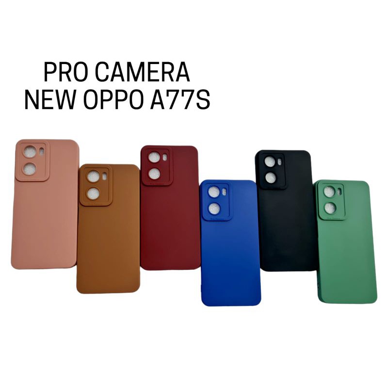 Silicon pro camera case macaron oppo A77S | A57 2022 | A17 | A17K terbaru