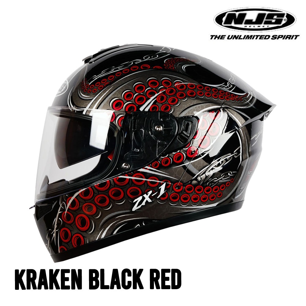 Helm NJS ZX-1 Kraken Full Face DV Helmet