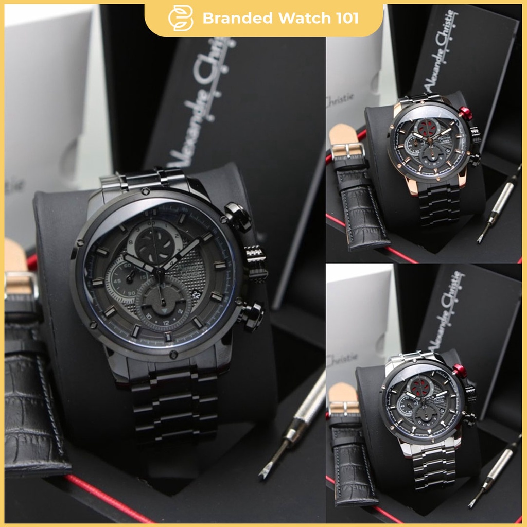 ORIGINAL Jam Tangan Pria Alexandre Christie AC 6654 / AC6654 / 6654 Garansi Resmi 1 Tahun, Stainless