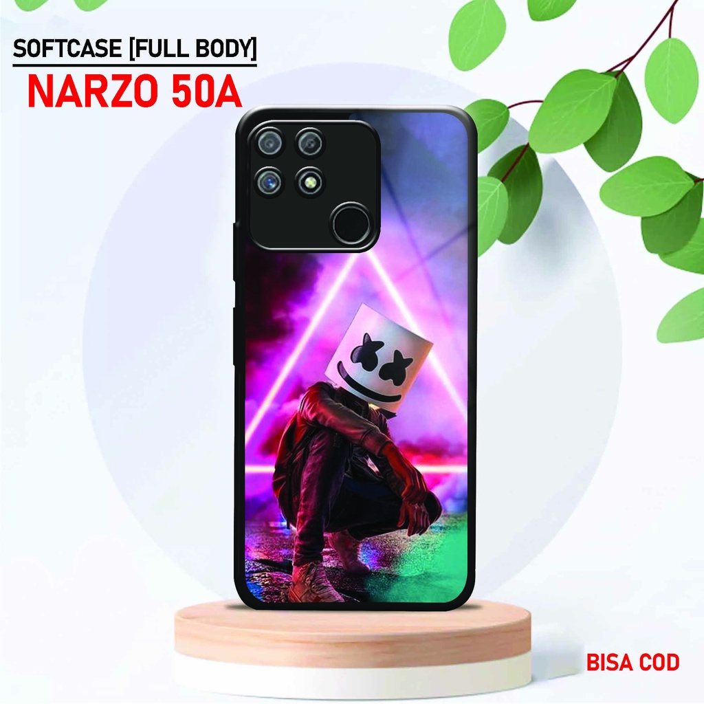 Softcase Kaca Kilau Realme Narzo 50A - ( SC 42 ) Case Full Body Realme Narzo 50A - Silikon Glossy Re