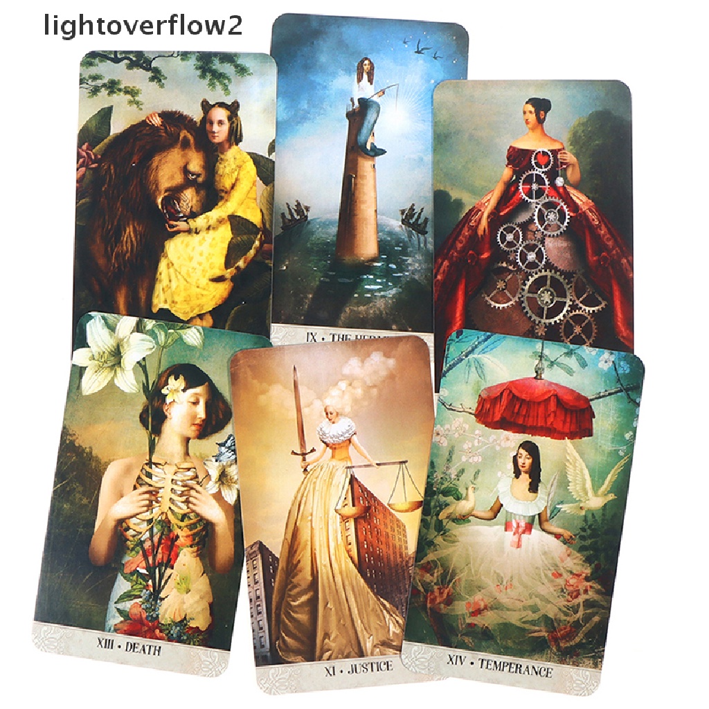 (lightoverflow2) Mainan Kartu Tarot Klasik moments Bahasa Inggris