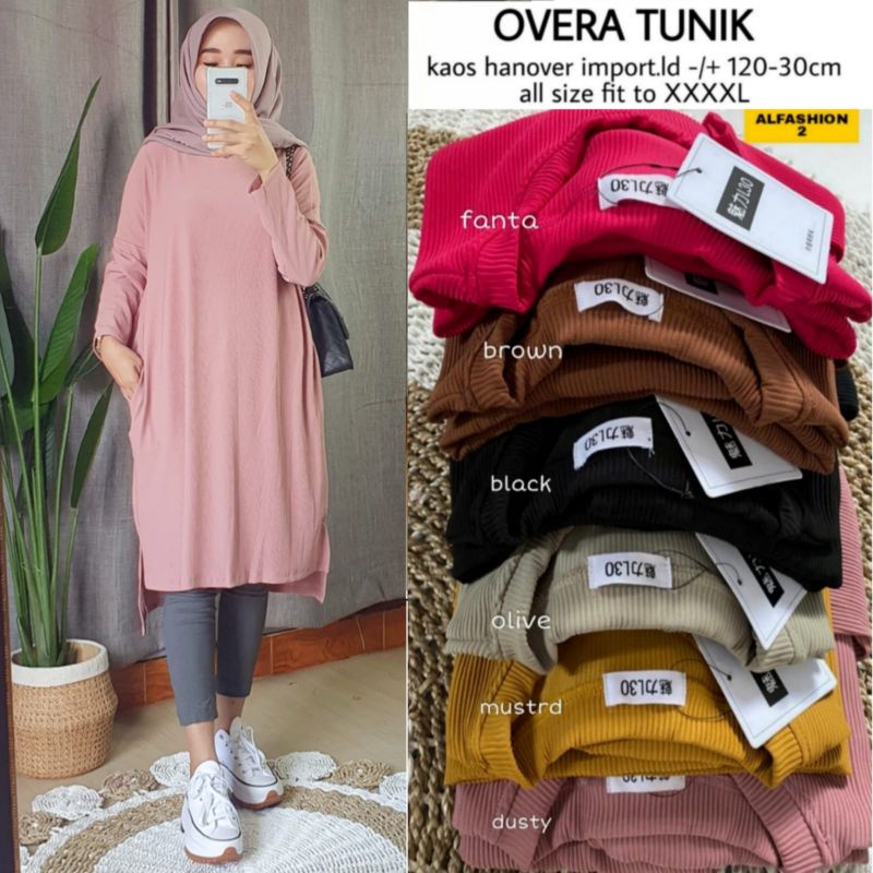 OVERA TUNIK/LONG TUNIK //TUNIK KAOS JUMBO //TUNIK BIGSIZE