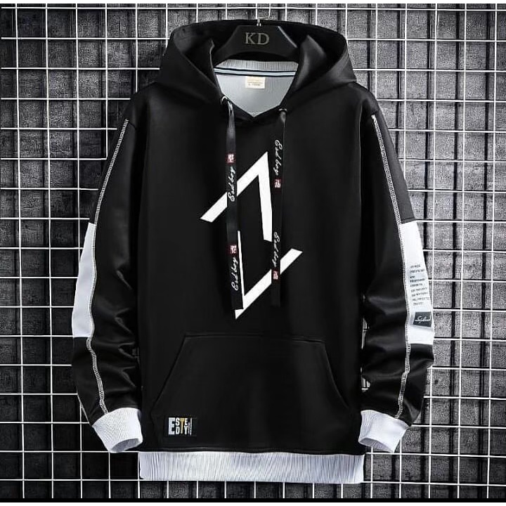 Jaket hoodie pria model AV hitam sweater remaja terbaru kualitas distro erigo