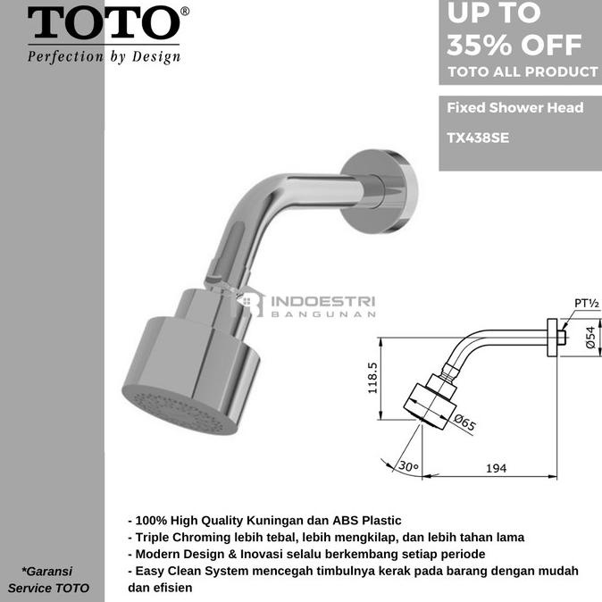 ~~~] Fixed Shower Head TOTO TX 438 SE / Wall Shower TOTO TX 438 SE