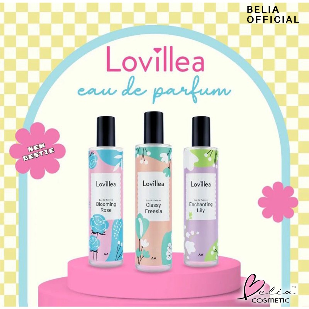❤ BELIA ❤ LOVILLEA Eau De Parfum 100ml | Blooming Rose | Enchanting Lily | Classy Freesia | Parfum Remaja | Minyak Wangi | BPOM