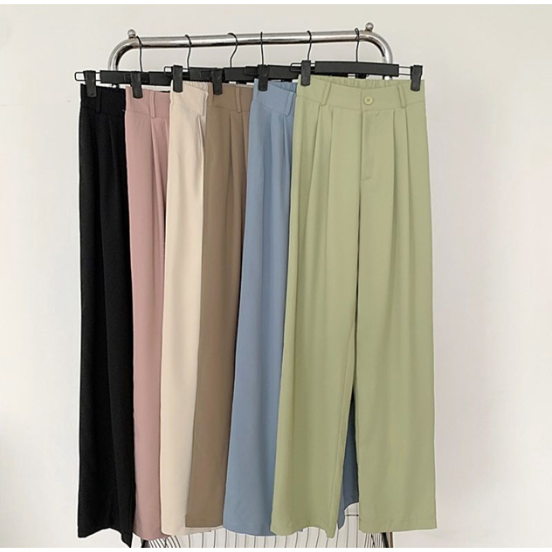 CELANA WANITA TROUSER PANTS HIGHWAIST PREMIUM POLYESTER