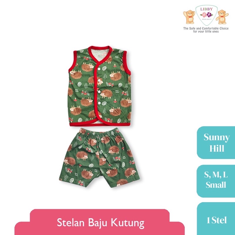 Libby Setelan Kutung Kancing Depan SML - Libby Baju Bayi Enchanted Wild