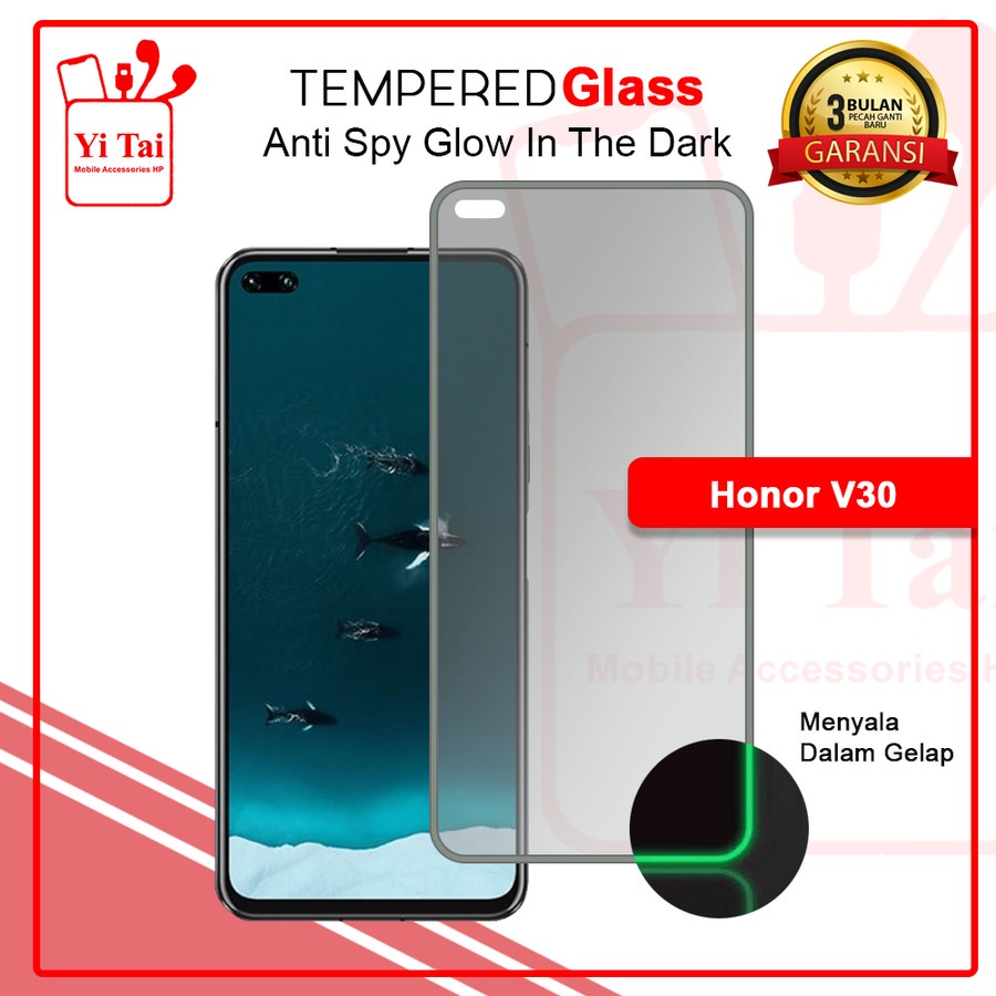 YI-TAI TEMPERED GLASS PREMIUM SPY GLOW IN THE DARK HUAWEI HONOR 8X HUAWEI HONOR 10 HUAWEI HONOR 20 HUAWEI HONOR V30 HUAWEI MATTE 20 HUAWEI MATTE 30 HUAWEI MATTE 30 LTE HUAWEI NOVA 3I HUAWEI NOVA 6 HUAWEI NOVA 7 WHITE_CELL