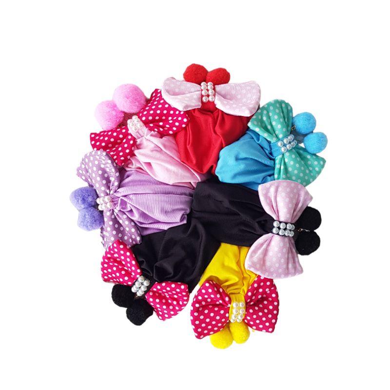 Turban Anak Anting Pom Pom