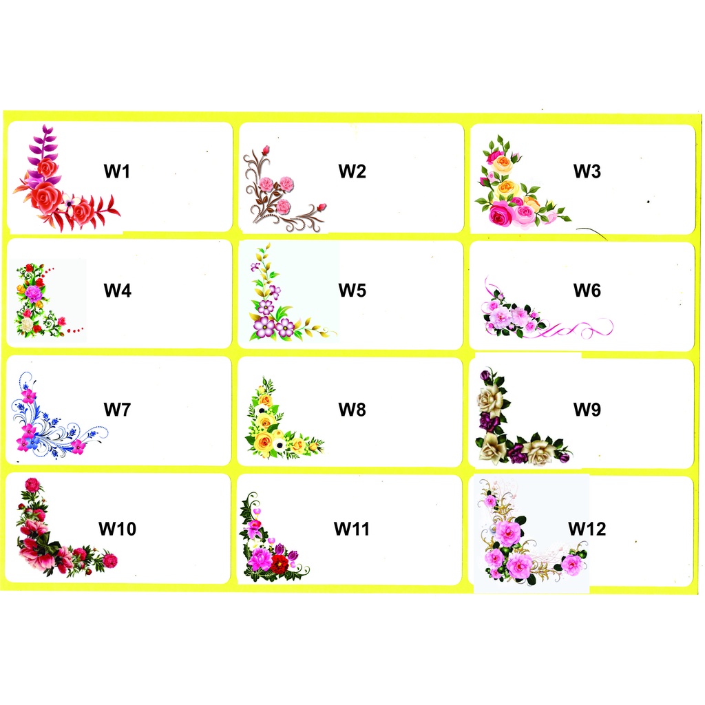 Label Undangan 103 MOTIF