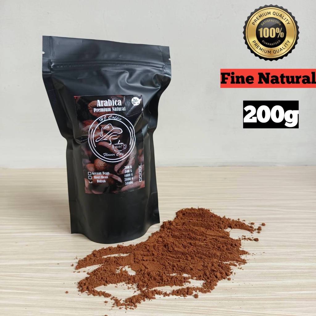 

Biji Kopi Bubuk Fine Natural Robusta 200g Best Premium Grade A++