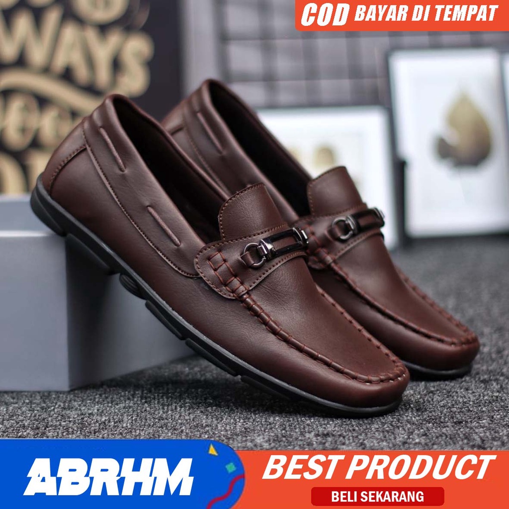 Sepatu Casual Loafers Pantofel Pria Kerja Kantor Semi Formal ABRHM lOAF