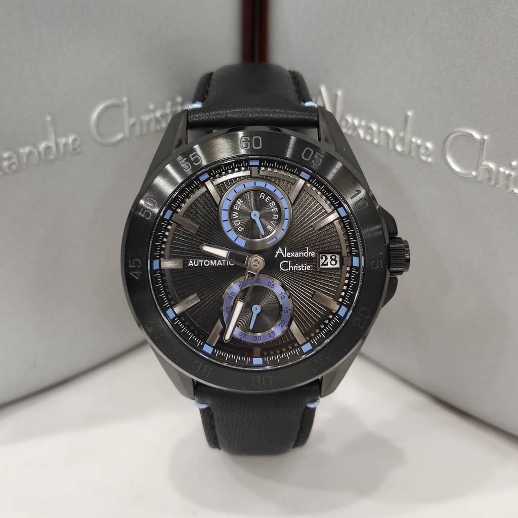 Jam Tangan Alexandre Christie AC 3045 Pria / AC3045 Black List Blue Original