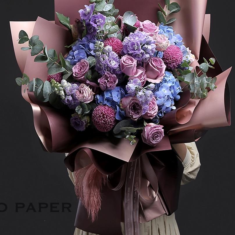 

Pabrik Resmi [20 LEMBAR] Flower Wrapping Paper Bi Color Rose Gold Cellophane Kertas Bunga Korea