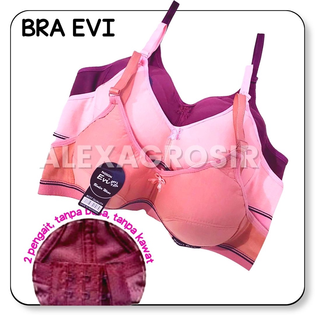 PAKET 12 PCS BH SPORT EVI - SPORT BRA TANPA KAWAT TANPA BUSA