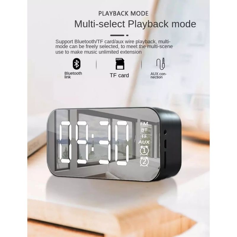 02 Speaker Bluetooth Jam Digital Radio Bluetooth Jam Beker weker alarm
