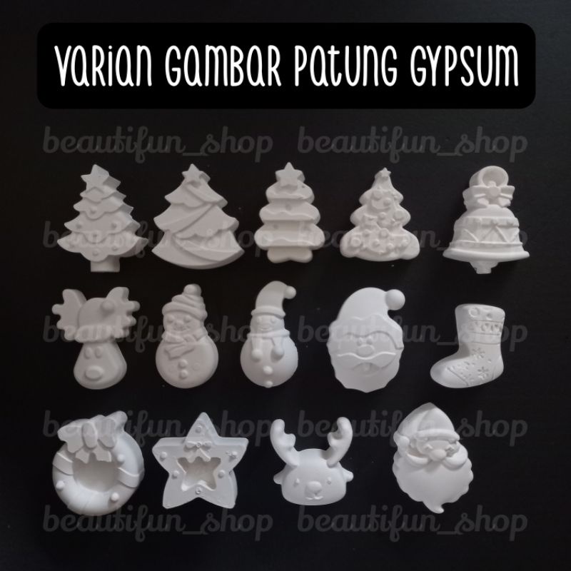 Christmas painting kit gypsum natal | mainan edukasi melukis anak | aktivitas mewarna anak paud | ch