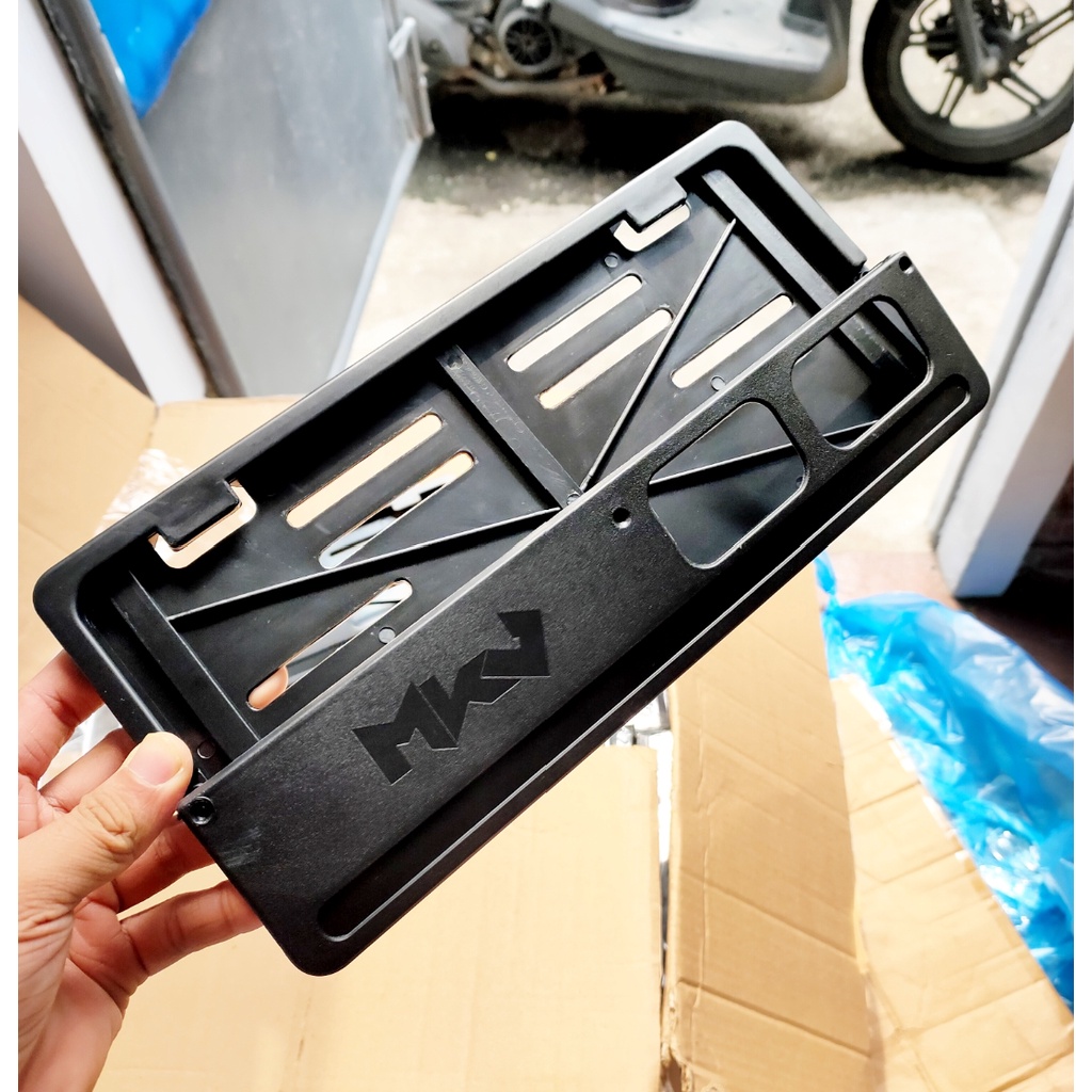 Bingkai Plat Nomor Hitam Universal / Cover Plat Nomor Full Black Universal