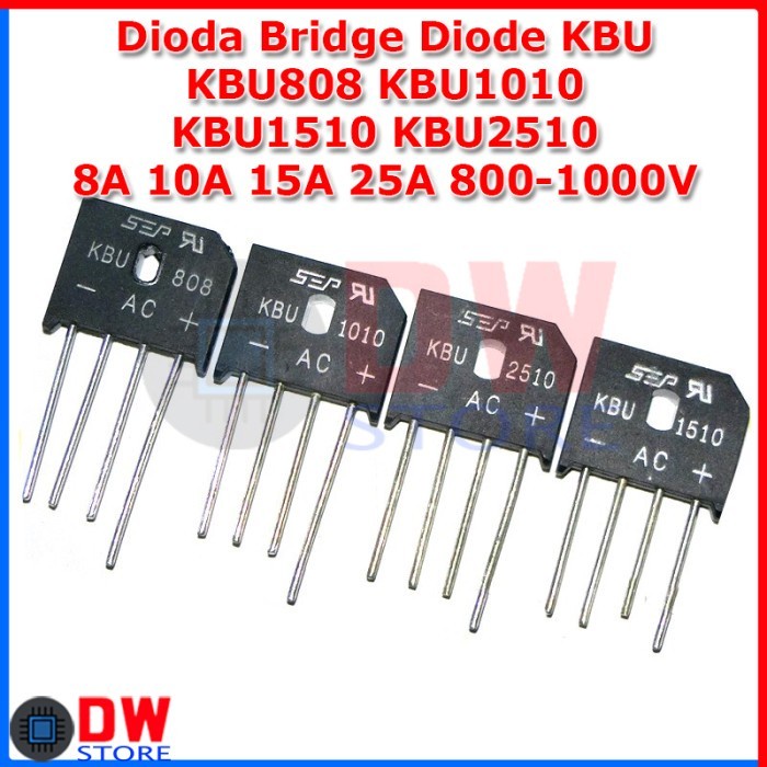 Dioda Bridge KBU KBU808 KBU-808 KBU1510 KBU-1510 KBU2510 KBU-2510 KBU810 KBU-810