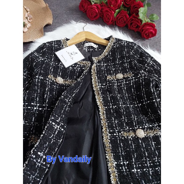 VN ALEXANDRA BLAZER TWEED PREMIUM CROP / OUTER TWEED WANITA BLAZER BKK / TWEED KOREAN COAT FANCY BLAZER GAYA VINTAGE KOREAN
