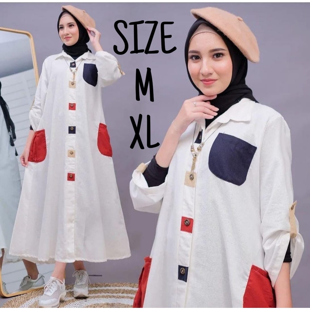 Rebeca Midi Dress Linen LD 110 Fit M - XL / Baju kondangan Wanita Kekinian Busui  / Long Dres Full Kacing Aktif Terbaru 2022 / Pakaian Muslim Remaja Masakini / Fashion Vintage Cewek / Outfit Cantik Perempuan